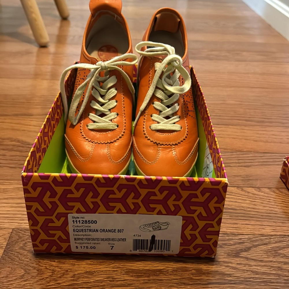 Tory Burch women’s size 7 sneaker in orange